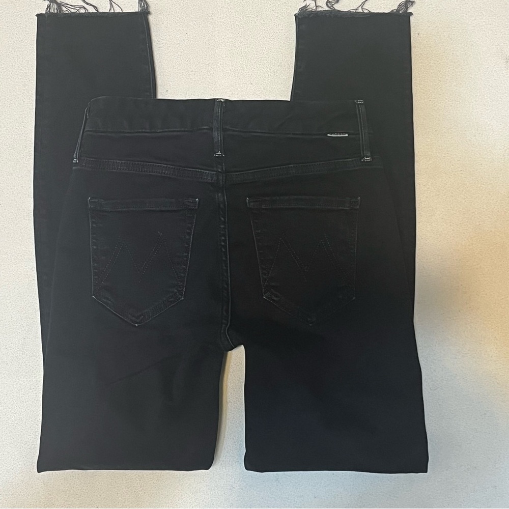 MOTHER The Pixie Ankle Fray Holding Hands Dark Blue Skinny Jeans